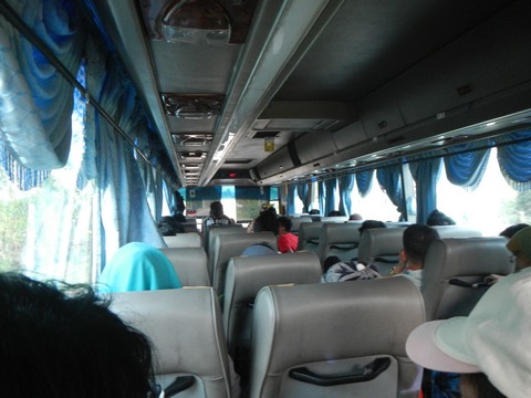 On the bus to Kota Kinabula