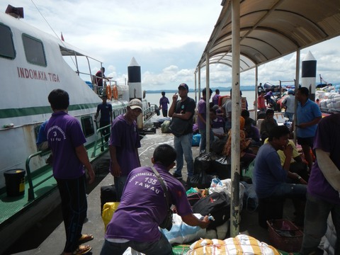 The vessel docked at Tarakan as my 100th world record attempt returned to Indonesia
